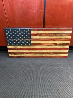 Wood American Flag Red, White & Blue Wall Decoration