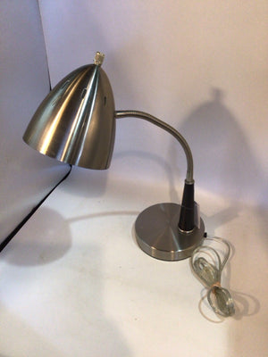 Desk Silver Chrome Gooseneck Lamp