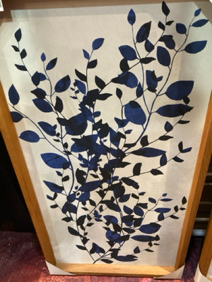 Set of 3 Blue/White Botanicals Branches Framed Art