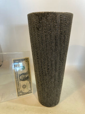 Beaded Gray Vase