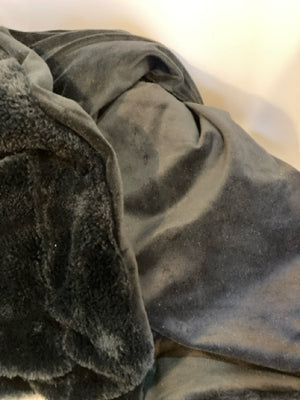 Black Faux Fur Polyester Blanket