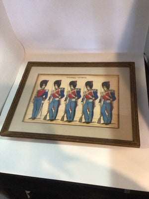 Blue/White Soldiers Framed Art