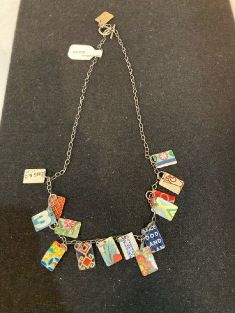 Multi-Color Square Necklace