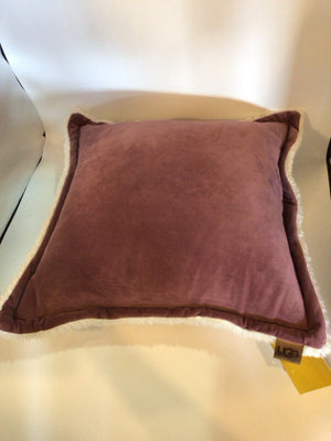 UGG Pink/white Faux Fur Velvet Pillow