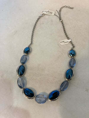 Carol Dauplaise Blue Crystal Necklace