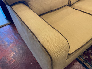 Ethan Allen Tweed 4 Pieces Tan/Brown Sectional Sofa