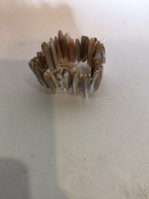 Stone Brown Stretch Bracelet