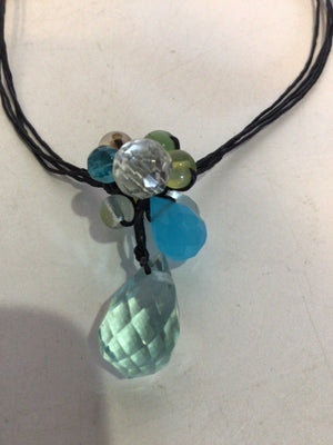 Black/Blue Beads Necklace