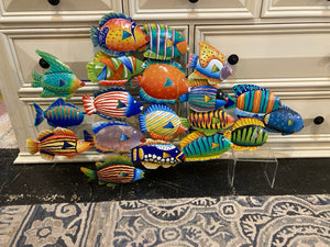 Metal Fish Multi-Color Wall Decoration