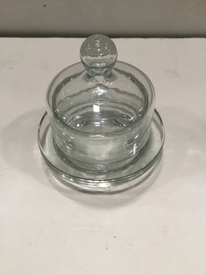 Clear Glass Dome Butter Dish