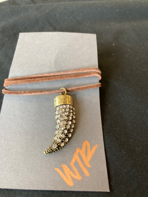 Brown/Black Leather Cord Necklace