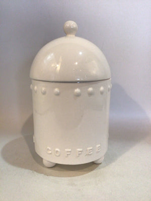 Swid Powell Modern White Ceramic AS IS Canister