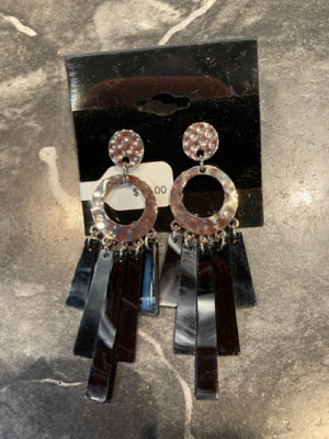 Black/silver Pierced Earrings