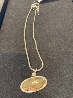 Premier Designs Silver/Gold Oval Necklace