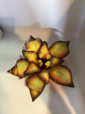 Paper Flower Painted Orange/Yellow Wall Decoration