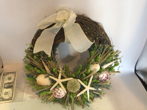 Green/Brown Shell Wreath