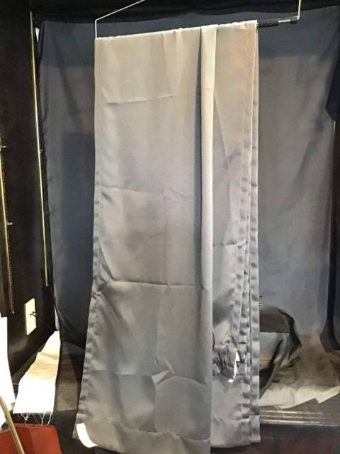 MainStay Pair Grey Polyester Solid Curtains