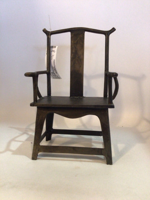 Pottery Barn Miniature Bronze Metal Chair Figurine