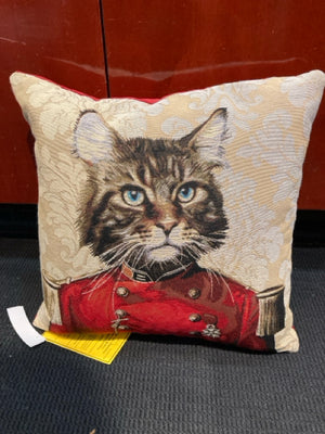 Velvet Military Cat Pillow