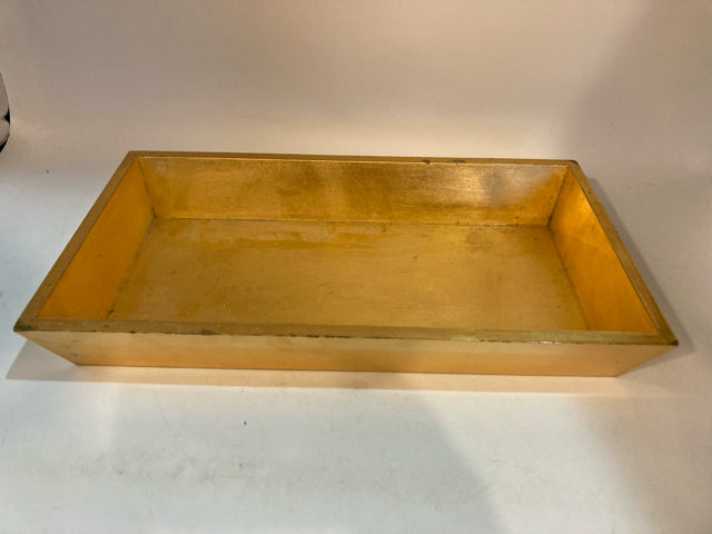 Gold Resin Metallic Rectangular Tray
