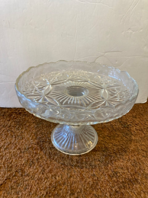 Vintage Clear Cake Plate/Stand