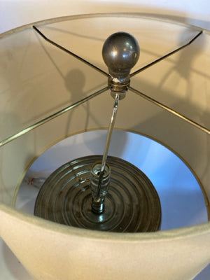 Simon Blake Interiors Antiqued Silver Ceramic Lamp