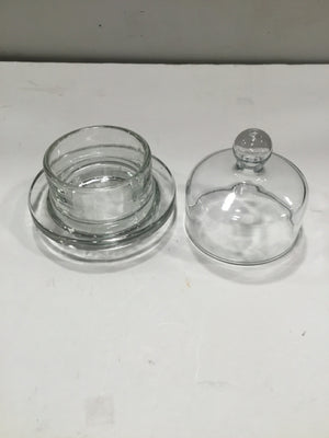 Clear Glass Dome Butter Dish