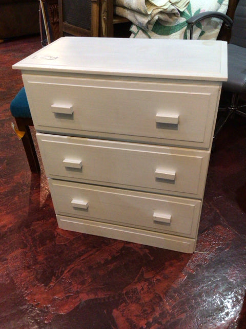 3 Drawers Wood Small White Dresser/Chest
