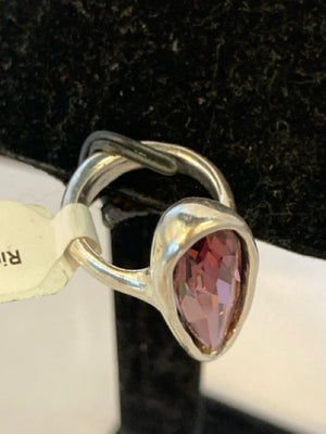 UNOde50 Sterling Silver Purple Teardrop Ring