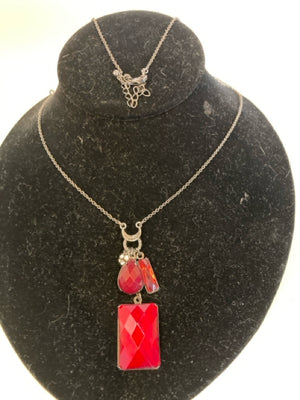 Red Rectangle Necklace