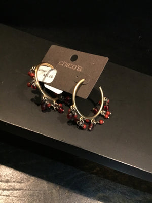 Chico's Red/Gold Earrings