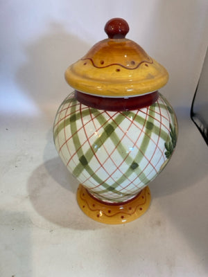 Yellow/Red Cereal Vegetables Cookie Jar
