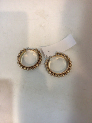Plastic Gold Hoops Earrings