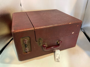 Vintage Maroon Case Phonograph