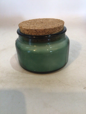 Green Glass Jar Candle