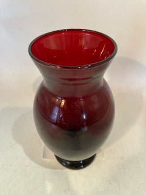 Small Red Glass Vase