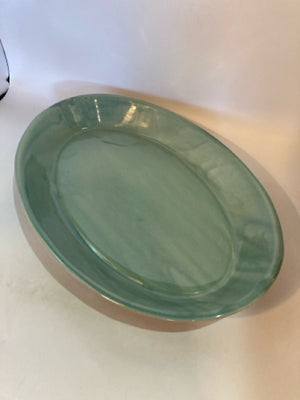 Vintage Turquoise/Brown Pottery Platter
