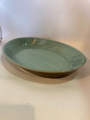 Vintage Turquoise/Brown Pottery Platter