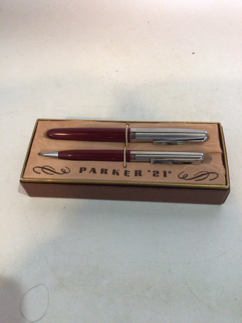 Parker Red In Box Pen Set