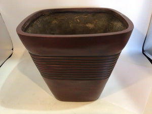 Indoor/outdoor Brown Resin Planter
