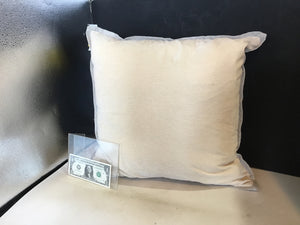 Ivory Velvet Chambray Feather Pillow
