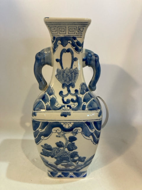 Blue/White Ceramic Floral Vase