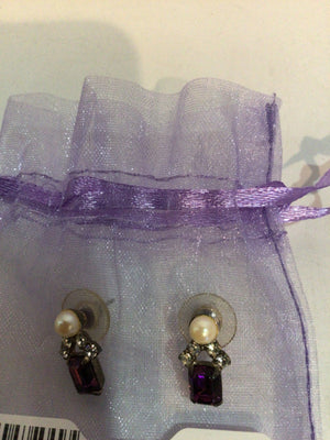 Purple Pearl Earrings