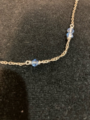 Silver/Blue Ankle Bracelet