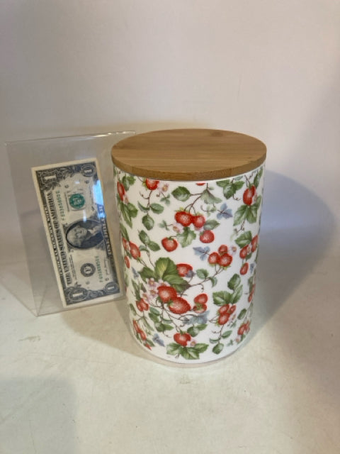 Grace Green/Red Porcelain Strawberry Canister