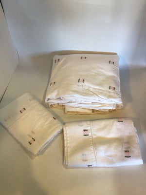 King White Cotton Embroidered Duvet