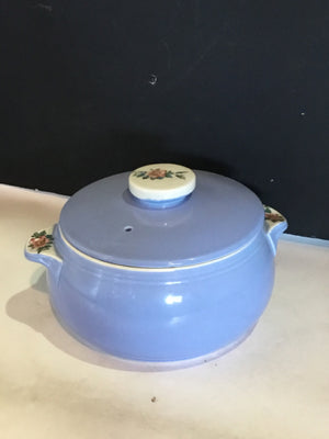 Hall's Superior Casserole Blue Rose Lidded Cookware