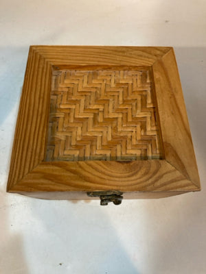 Natural Rattan Wood Box