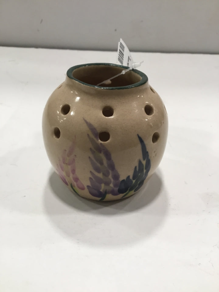 Mini Tan Pottery Vase