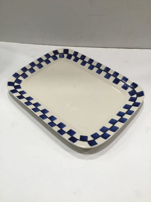 Hartstone White/Blue Pottery Platter